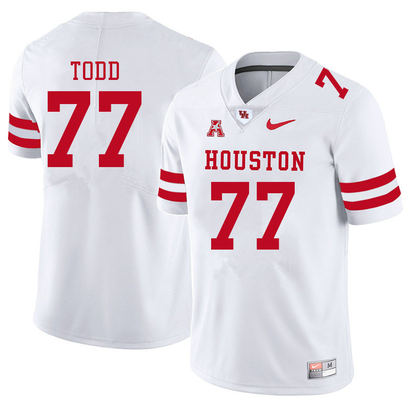 Men #77 Chayse Todd Houston Cougars College Football Jerseys Sale-White - Click Image to Close
